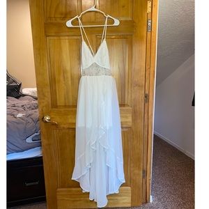 White sexy feels crochet maxi dress